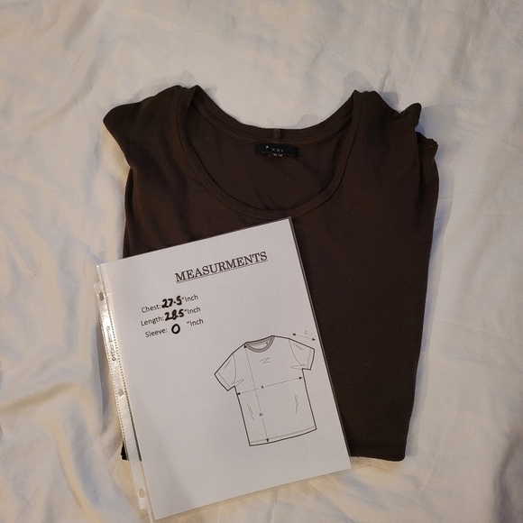 Xxi Short Sleeve T-Shirt: Tan Solid Tops - Picture 7 of 7